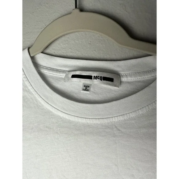 Alexander McQueen Womens SMALL White T Shirt Embroidered Swallow Bird - Picture 3 of 5